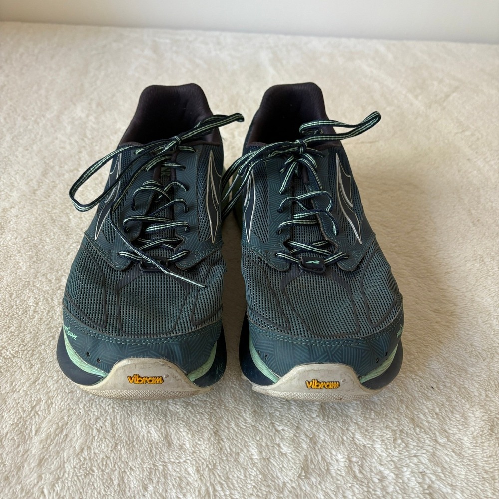 Altra Olympus 3.5 Womens Trail Running Shoes Size 10 Blue Green Vibram Zero Drop